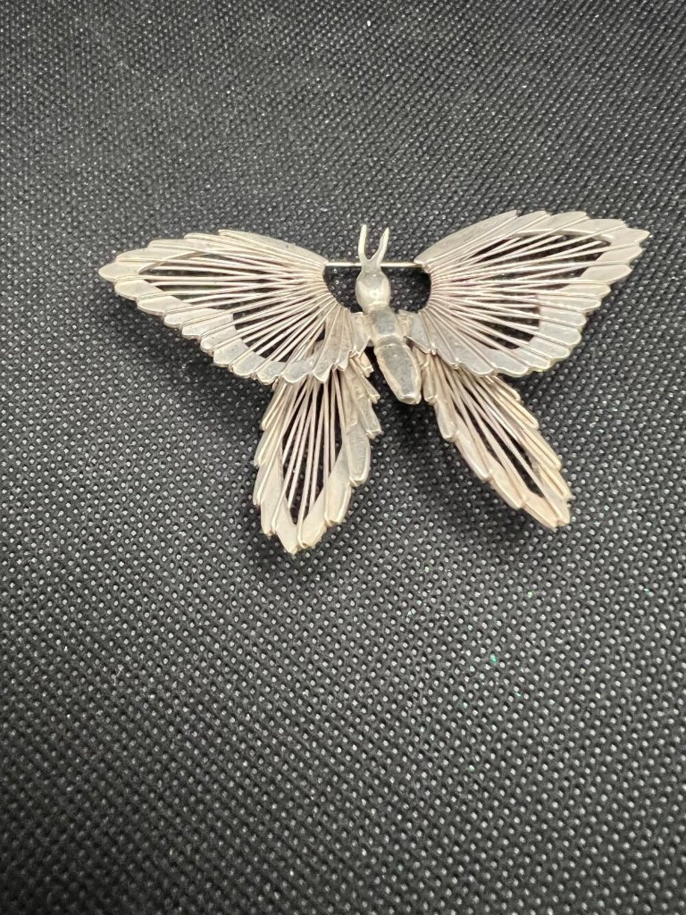 Sterling Silver Taxco TC-202 Mexican Butterfly Brooch Pin 925 24.1 g